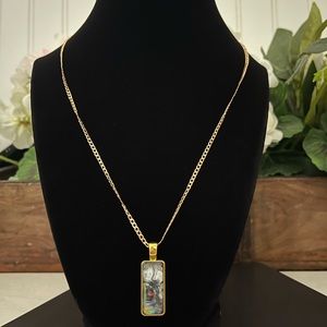 Hand painted necklace.